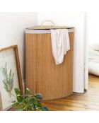 Cesto de ropa de esquina de bambú Ysa - H.60 cm