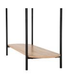 Consolle Eklo a 3 ripiani con fianchi in metallo nero - L.100 cm