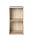 Mobile Compo a 2 vani con decoro in legno chiaro - H.61,3 cm