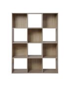 Estante de almacenamiento Compo con 12 compartimentos, decoración de madera clara, L.93 cm