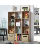 Estante de almacenamiento Compo con 12 compartimentos, decoración de madera clara, L.93 cm