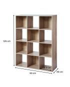 Estante de almacenamiento Compo con 12 compartimentos, decoración de madera clara, L.93 cm