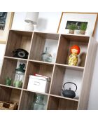 Estante de almacenamiento Compo con 12 compartimentos, decoración de madera clara, L.93 cm