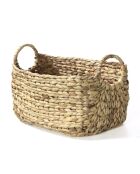 Panier en jacinthe d'eau avec poignées - L.46 x P.27 x H.27 cm