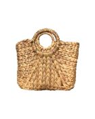Panier en jacinthe d'eau avec poignées - L.46 x P.27 x H.27 cm