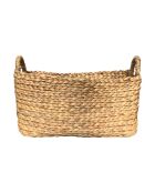 Panier en jacinthe d'eau avec poignées - L.46 x P.27 x H.27 cm