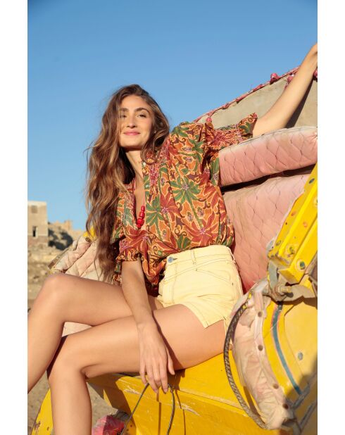 Shorts in cotone giallo Corse Canbas
