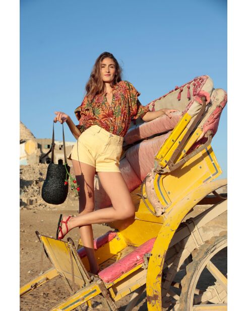 Shorts in cotone giallo Corse Canbas