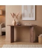 Sira Konsole mit zwei Beinen mit braunem Holzdekor - L.150 cm