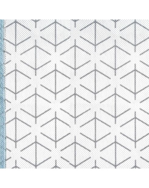 Set de 2 fundas para ropa blanca y azul - H.120 cm
