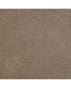 Fauteuil Liv en tissu beige et pieds métal effet noyer - L.78 cm