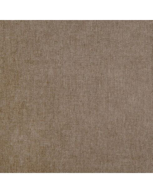 Fauteuil Liv en tissu beige et pieds métal effet noyer - L.78 cm