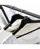 Lexie Industriegarderobe 1 niedriges Regal mit 4 Regalen aus schwarzem und hellem Holz