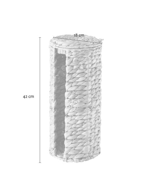 Rangement Maya rouleaux papier toilette en jacinthe d'eau - H.41 cm