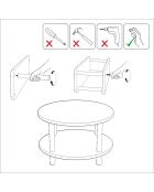 Table basse Roby ronde 2 niveaux décor pin atlantique - D.70 cm