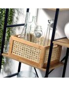Scatola in bambù e rattan di medie dimensioni - L.30 x 25 x 15 cm