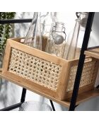 Scatola in bambù e rattan di medie dimensioni - L.30 x 25 x 15 cm