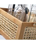 Scatola in bambù e rattan di medie dimensioni - L.30 x 25 x 15 cm