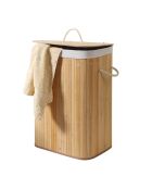 Panier à linge Ysa rectangulaire en bambou 70 L - H.60 cm