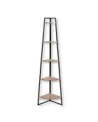 Étagère d'angle Lexie 5 étages décor bois - H.180 cm