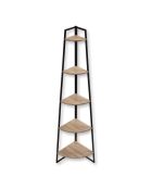Étagère d'angle Lexie 5 étages décor bois - H.180 cm