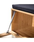Panca da ingresso Jaya con contenitore, frontale in rattan - L.100 cm