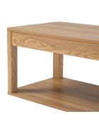 Tavolino Celia con 2 piani rettangolari effetto legno - L.90 cm