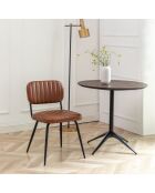 Lot de 2 chaises Sparte de séjour marron - L.56 cm