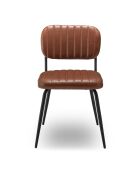 Lot de 2 chaises Sparte de séjour marron - L.56 cm