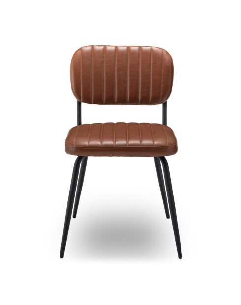 Lot de 2 chaises Sparte de séjour marron - L.56 cm