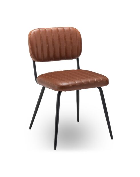 Lot de 2 chaises Sparte de séjour marron - L.56 cm