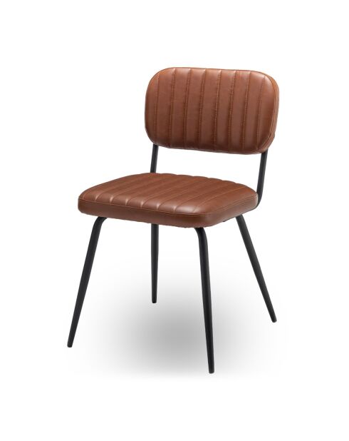 Lot de 2 chaises Sparte de séjour marron - L.56 cm