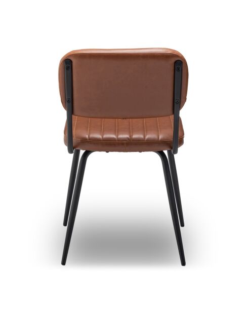 Lot de 2 chaises Sparte de séjour marron - L.56 cm