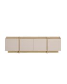 Porta TV a 4 ante in onice con decoro in cachemire e rovere - L.180 cm