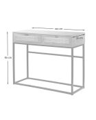 Consolle Jaya a 2 cassetti con canna in rattan - L.100 cm