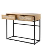 Consolle Jaya a 2 cassetti con canna in rattan - L.100 cm