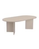 Table basse Iris ovale beige - L.119 cm