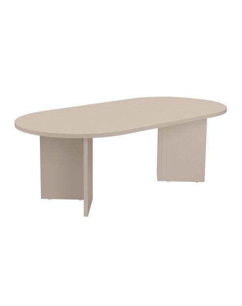 Table basse Iris ovale beige - L.119 cm