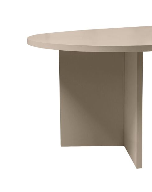 Table basse Iris ovale beige - L.119 cm