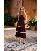 Burgunderfarbenes Baumwollkleid Clo Algodon