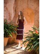 Burgunderfarbenes Baumwollkleid Clo Algodon