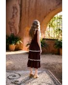 Burgunderfarbenes Baumwollkleid Clo Algodon