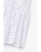 Ecrufarbenes Baumwollkleid Leyre Troquelado