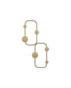 Appendiabiti da parete Ladybug dal design organico con 5 ganci in metallo nero - H.48 cm