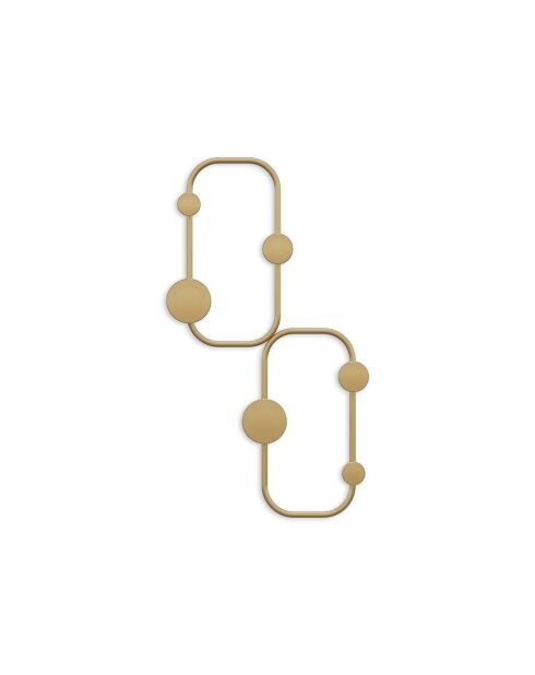 Appendiabiti da parete Ladybug dal design organico con 5 ganci in metallo nero - H.48 cm