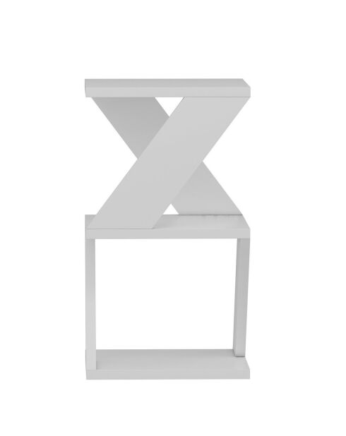 Tavolino da divano Albeni 3 livelli bianco - H.50 cm