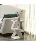 Tavolino da divano Albeni 3 livelli bianco - H.50 cm