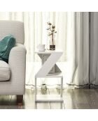 Tavolino da divano Albeni 3 livelli bianco - H.50 cm