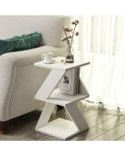 Tavolino da divano Albeni 3 livelli bianco - H.50 cm