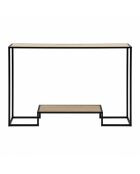 Consolle moderna con decoro in rovere a 2 livelli - L.120 cm